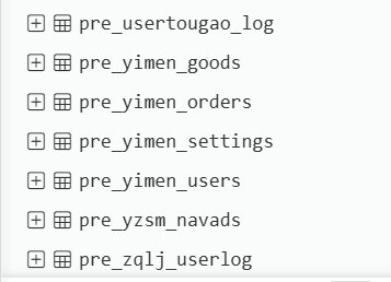 這個(gè)usertougao、yimen和yzsm、zqlj是哪些插件的？